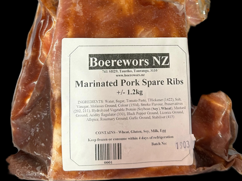 Pork Spare Ribs - Marinated 1.2kg