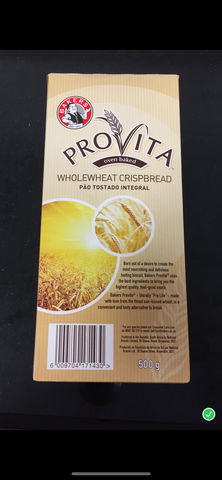 Bakers Provita Wholewheat Crisp Bread 500g